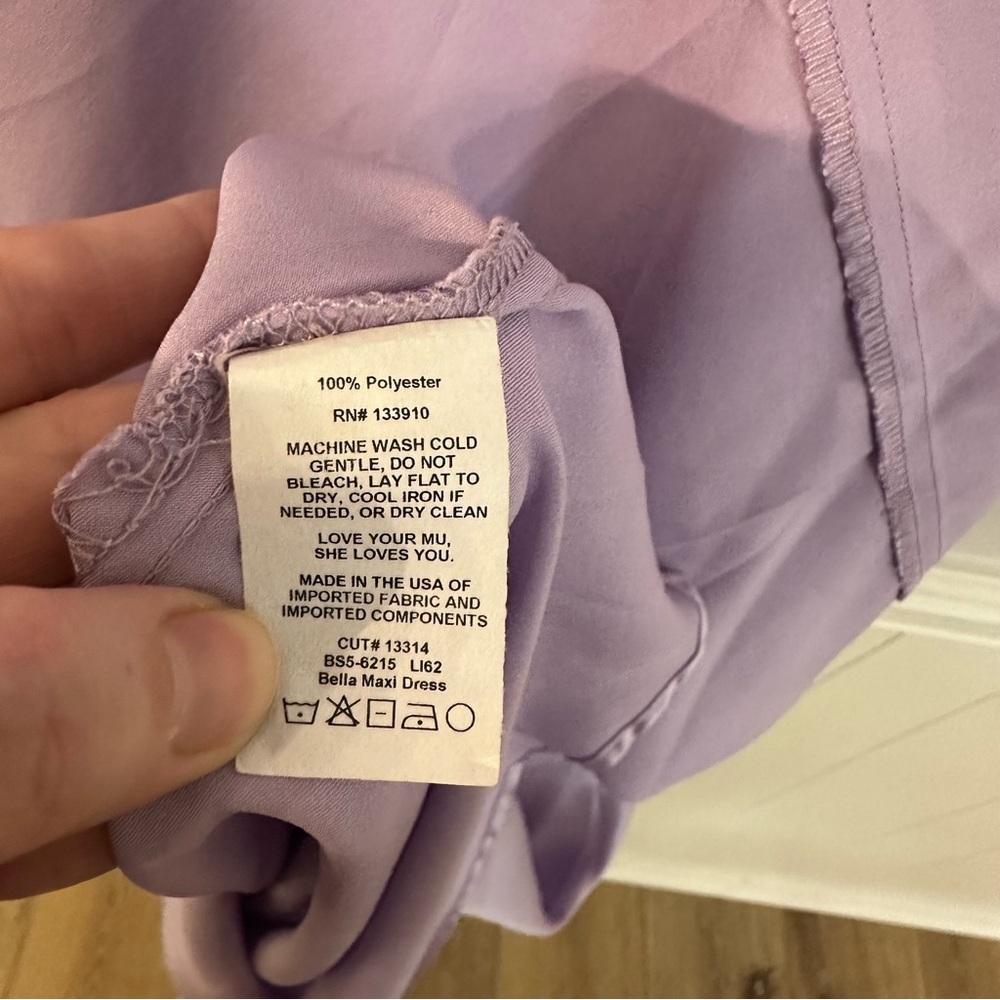 Show Me Your MuMu Women’s Bella Maxi Dress in Lavender Luxe Satin Sz M NWOT - Picture 9 of 11